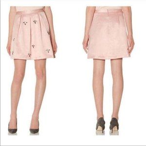 The Limited Jeweled Satin Blush Mini Skirt NWT M